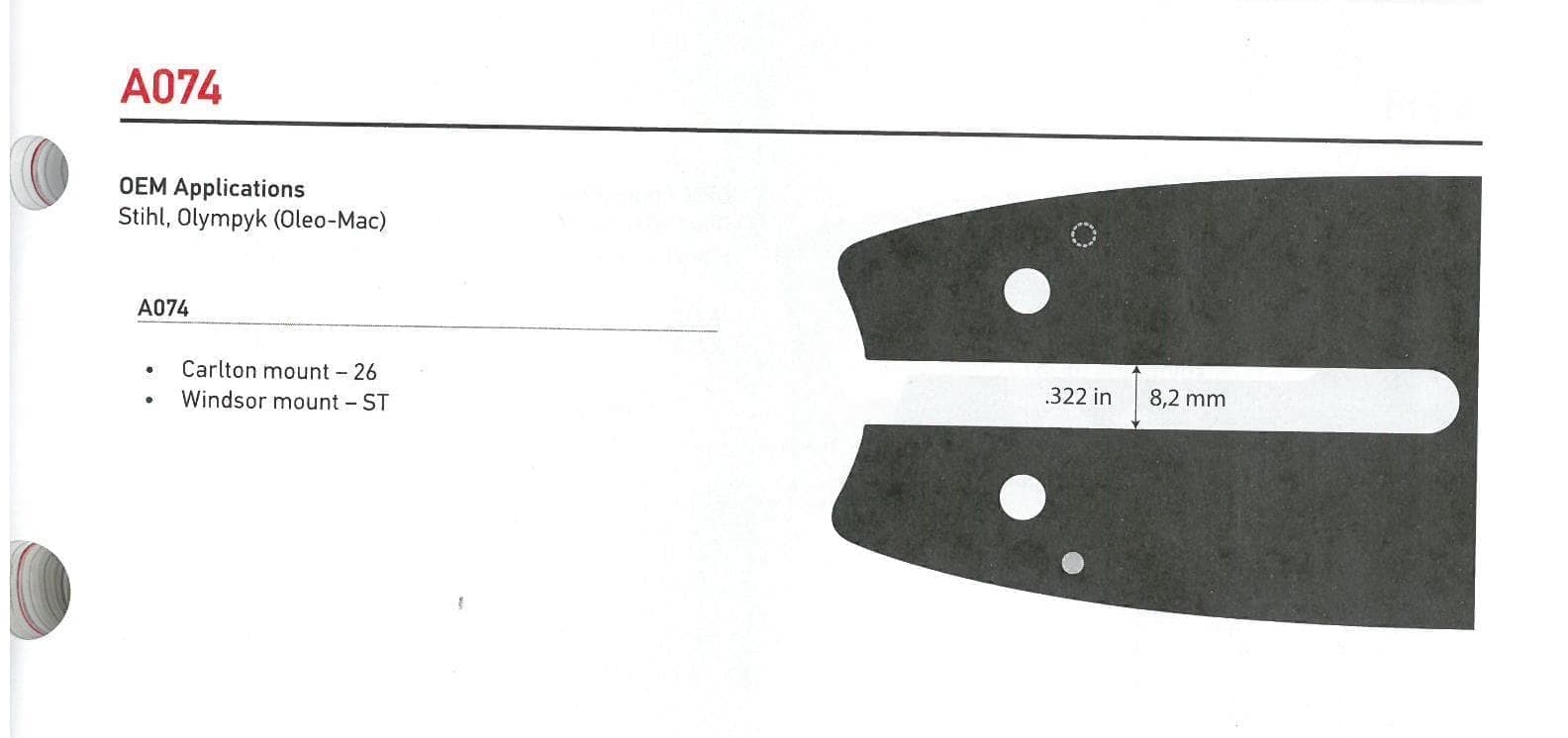 スギハラ STIHL用 ガイドバーメニュー